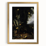 Dark Moody Wall Art - Forest Scene with Butterflies and Woodland Creatures