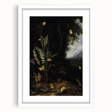 Dark Moody Wall Art - Forest Scene with Butterflies and Woodland Creatures