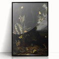 Dark Moody Wall Art - Forest Scene with Butterflies and Woodland Creatures