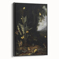 Dark Moody Wall Art - Forest Scene with Butterflies and Woodland Creatures