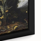 Dark Moody Wall Art - Forest Scene with Butterflies and Woodland Creatures