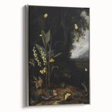 Dark Moody Wall Art - Forest Scene with Butterflies and Woodland Creatures