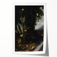 Dark Moody Wall Art - Forest Scene with Butterflies and Woodland Creatures