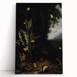 Dark Moody Wall Art - Forest Scene with Butterflies and Woodland Creatures