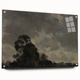 Dark Art Decor - Dramatic Cloudy Sky with Silhouetted Trees