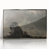 Dark Art Decor - Dramatic Cloudy Sky with Silhouetted Trees