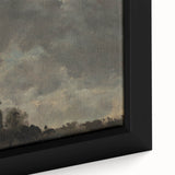 Dark Art Decor - Dramatic Cloudy Sky with Silhouetted Trees