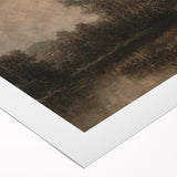 Moody Interior Art - Tranquil Forest Landscape with Water Reflection