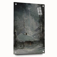 Dark Moody Wall Art - Enigmatic Cabin in Winter - Moody Art Prints