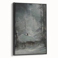 Dark Moody Wall Art - Enigmatic Cabin in Winter - Moody Art Prints