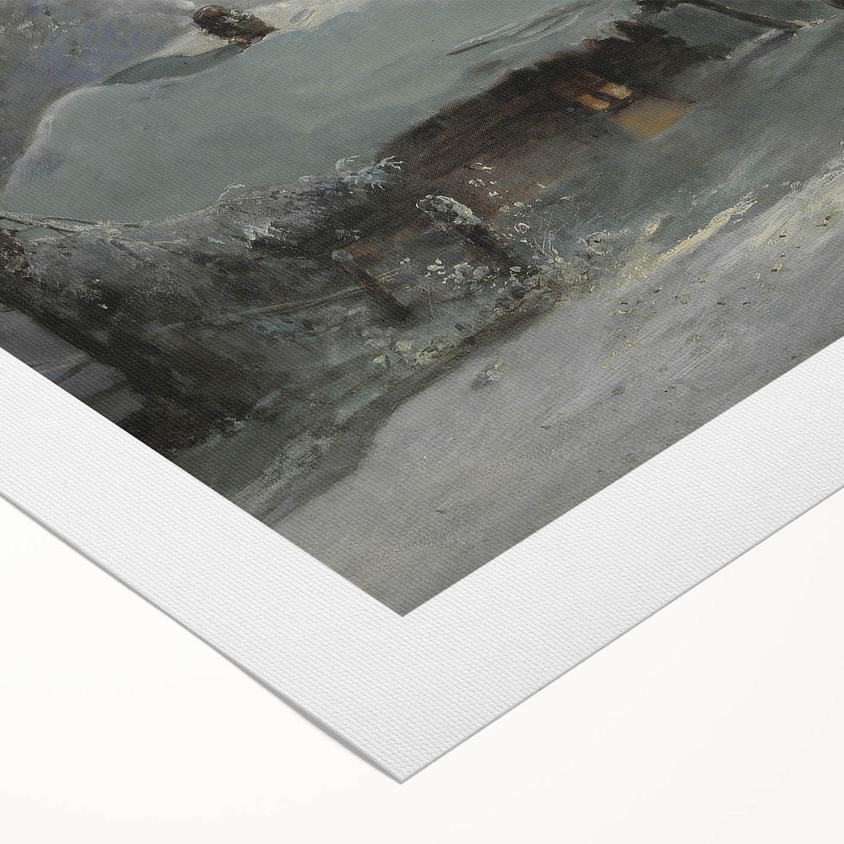 Dark Moody Wall Art - Enigmatic Cabin in Winter - Moody Art Prints