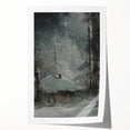 Dark Moody Wall Art - Enigmatic Cabin in Winter - Moody Art Prints