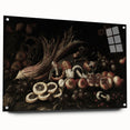 Dark Art Decor - Moody Still Life with Fruits and Rustic Elegance