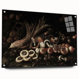 Dark Art Decor - Moody Still Life with Fruits and Rustic Elegance