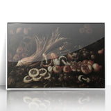 Dark Art Decor - Moody Still Life with Fruits and Rustic Elegance