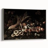 Dark Art Decor - Moody Still Life with Fruits and Rustic Elegance