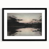 Timeless Dark Prints - Serene Lakeside at Dusk with Reflections