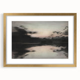 Timeless Dark Prints - Serene Lakeside at Dusk with Reflections