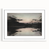 Timeless Dark Prints - Serene Lakeside at Dusk with Reflections