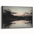 Timeless Dark Prints - Serene Lakeside at Dusk with Reflections