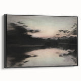 Timeless Dark Prints - Serene Lakeside at Dusk with Reflections