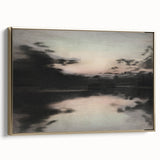 Timeless Dark Prints - Serene Lakeside at Dusk with Reflections