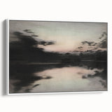 Timeless Dark Prints - Serene Lakeside at Dusk with Reflections