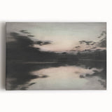 Timeless Dark Prints - Serene Lakeside at Dusk with Reflections