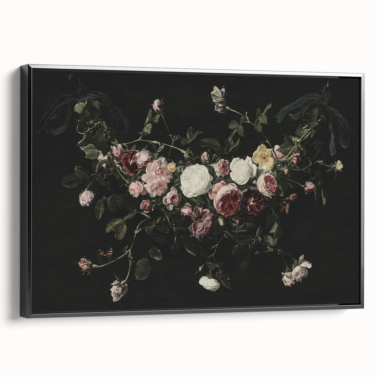 Dark Moody Floral Wall Art - Timeless Dramatic Roses for Interior Decor