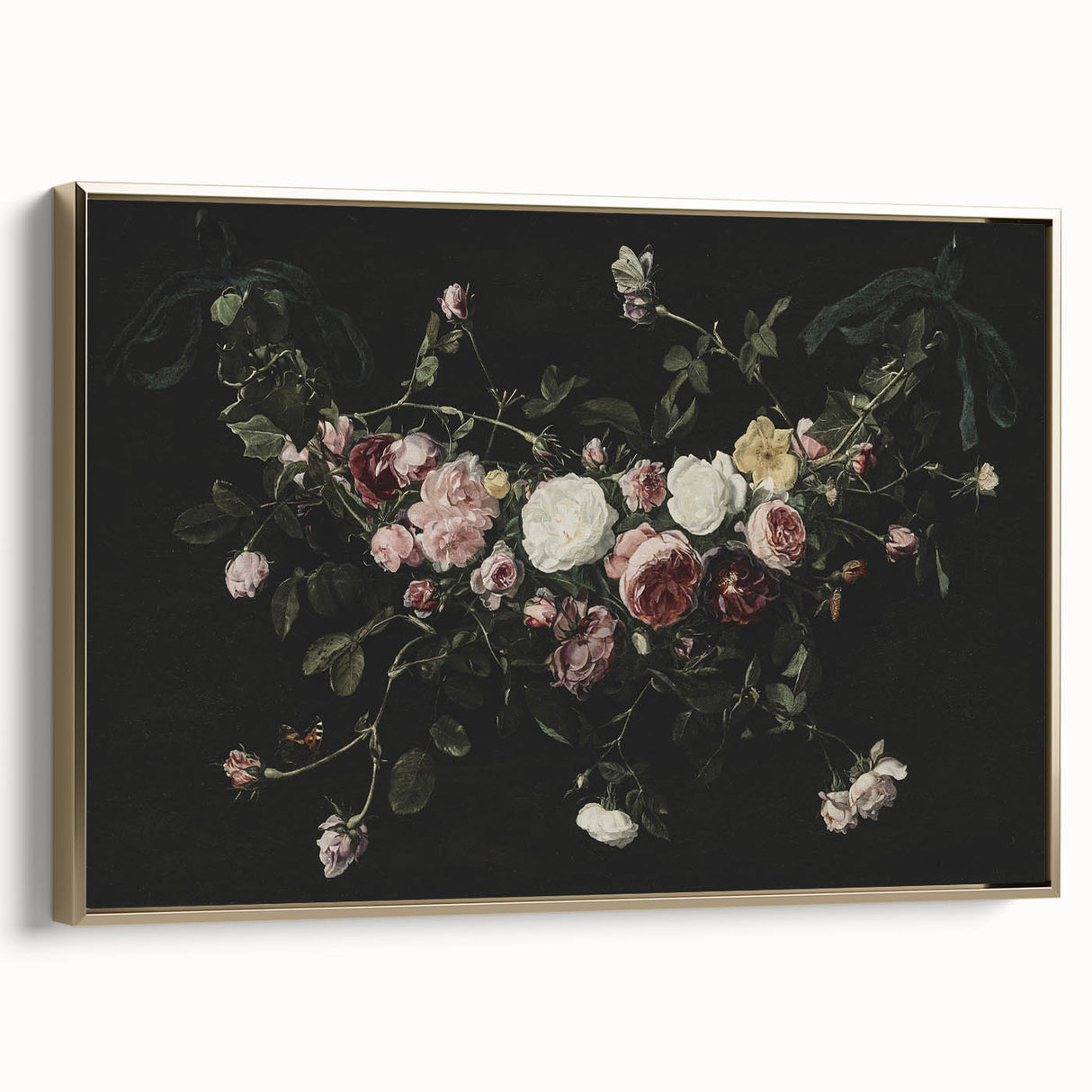 Dark Moody Floral Wall Art - Timeless Dramatic Roses for Interior Decor