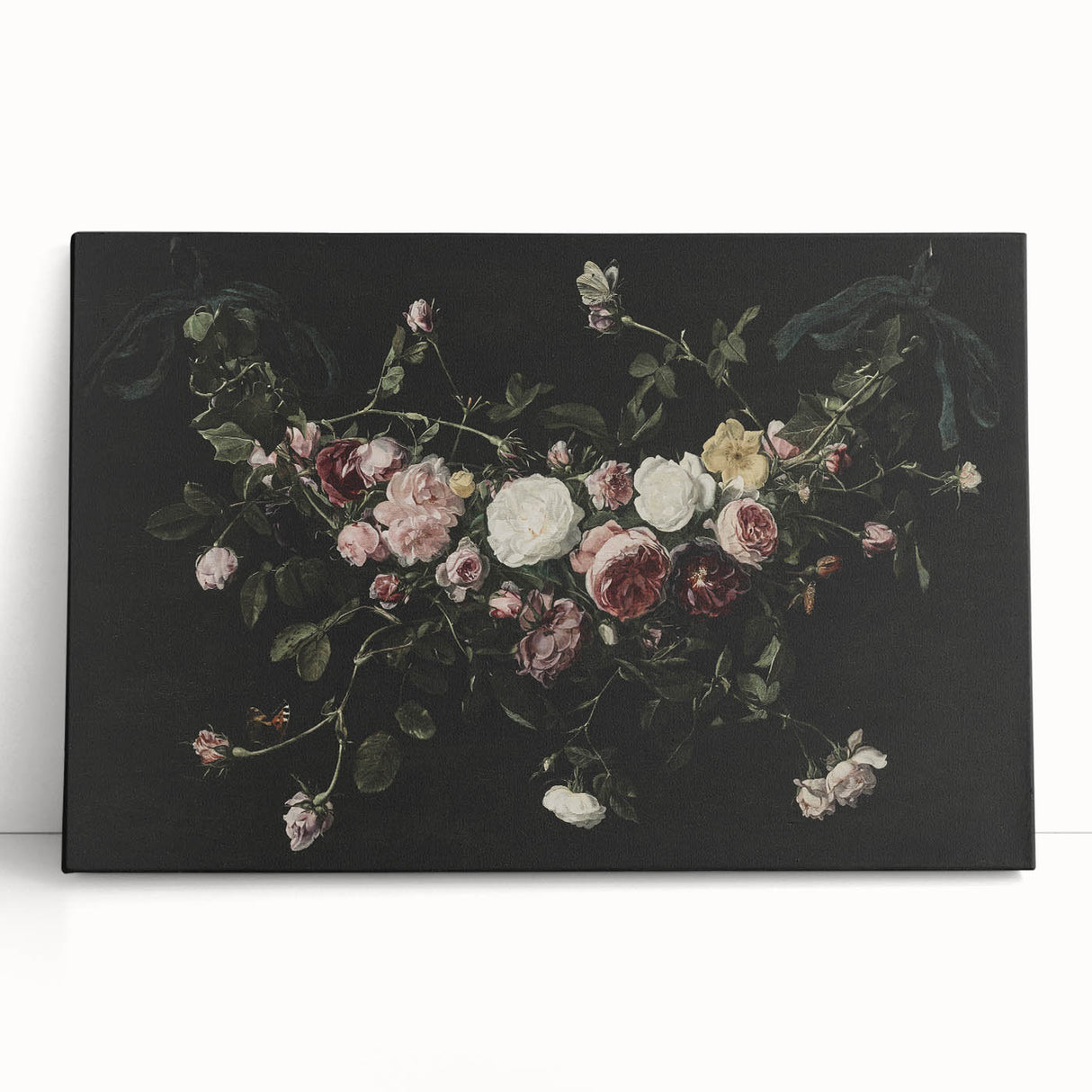Dark Moody Floral Wall Art - Timeless Dramatic Roses for Interior Decor