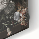 Dark Moody Wall Art - Dramatic Floral Arrangement for Elegant Interiors