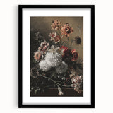 Dark Moody Wall Art - Dramatic Floral Arrangement for Elegant Interiors