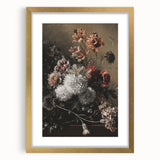 Dark Moody Wall Art - Dramatic Floral Arrangement for Elegant Interiors