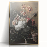 Dark Moody Wall Art - Dramatic Floral Arrangement for Elegant Interiors