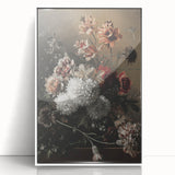 Dark Moody Wall Art - Dramatic Floral Arrangement for Elegant Interiors