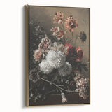 Dark Moody Wall Art - Dramatic Floral Arrangement for Elegant Interiors
