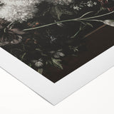 Dark Moody Wall Art - Dramatic Floral Arrangement for Elegant Interiors