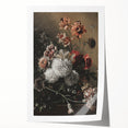 Dark Moody Wall Art - Dramatic Floral Arrangement for Elegant Interiors