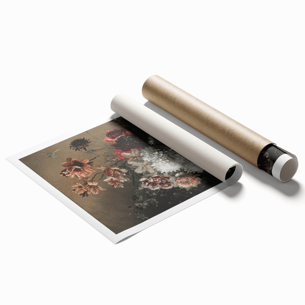 Dark Moody Wall Art - Dramatic Floral Arrangement for Elegant Interiors
