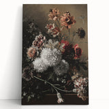 Dark Moody Wall Art - Dramatic Floral Arrangement for Elegant Interiors