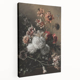 Dark Moody Wall Art - Dramatic Floral Arrangement for Elegant Interiors
