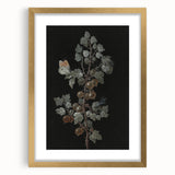Dark Moody Wall Art - Intricate Botanical with Insects for Elegant Decor
