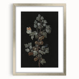 Dark Moody Wall Art - Intricate Botanical with Insects for Elegant Decor