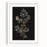 Dark Moody Wall Art - Intricate Botanical with Insects for Elegant Decor
