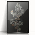 Dark Moody Wall Art - Intricate Botanical with Insects for Elegant Decor