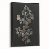 Dark Moody Wall Art - Intricate Botanical with Insects for Elegant Decor