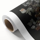 Dark Moody Wall Art - Intricate Botanical with Insects for Elegant Decor