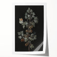Dark Moody Wall Art - Intricate Botanical with Insects for Elegant Decor