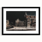 Moody Venetian Nightscape Wall Art - Dark Cityscape for Interior Decor